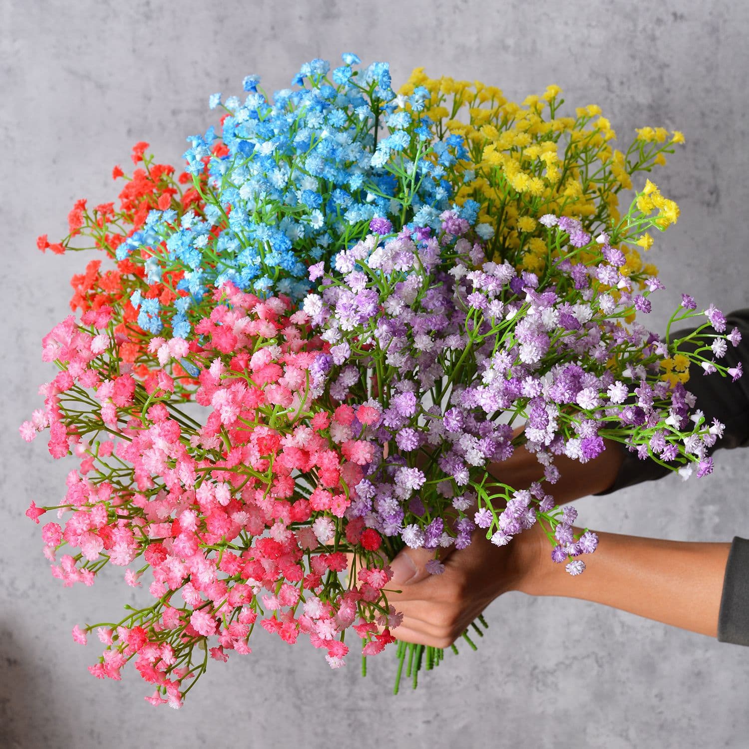 Artificial Baby's Breath Single Stem Fake Flower DIY Decoration Artificial Flower Wedding Home Living Room Decor Plastic Flower Wholesale