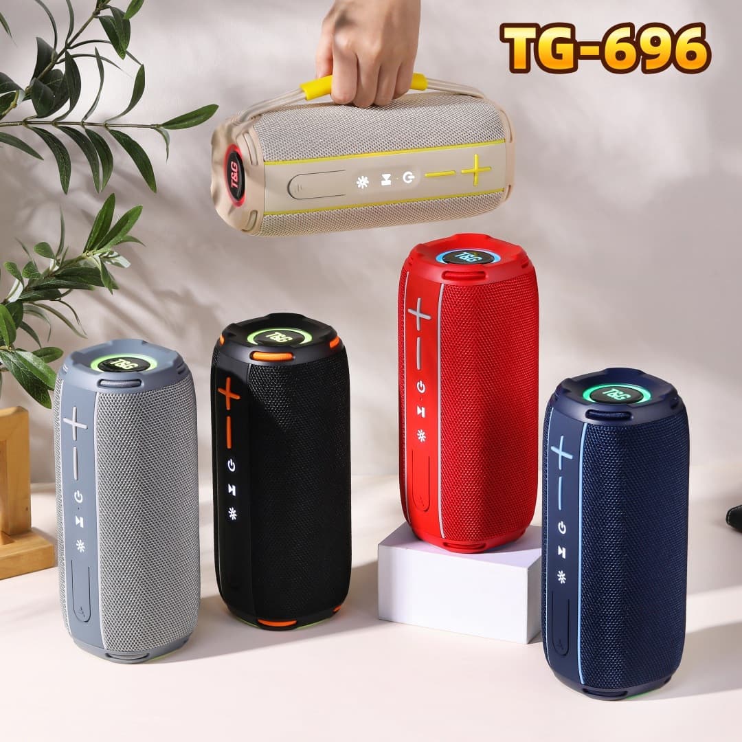Cross-border Bluetooth Speaker TG-696 Portable Outdoor Dual Speaker Subwoofer Desktop with Colorful Lights and Card Slot