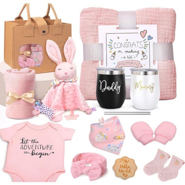 Cross-Border Newborn Gift Set Baby Mom Postpartum Gift Mommy Bag Newborn Baby Gift 14-Piece Set