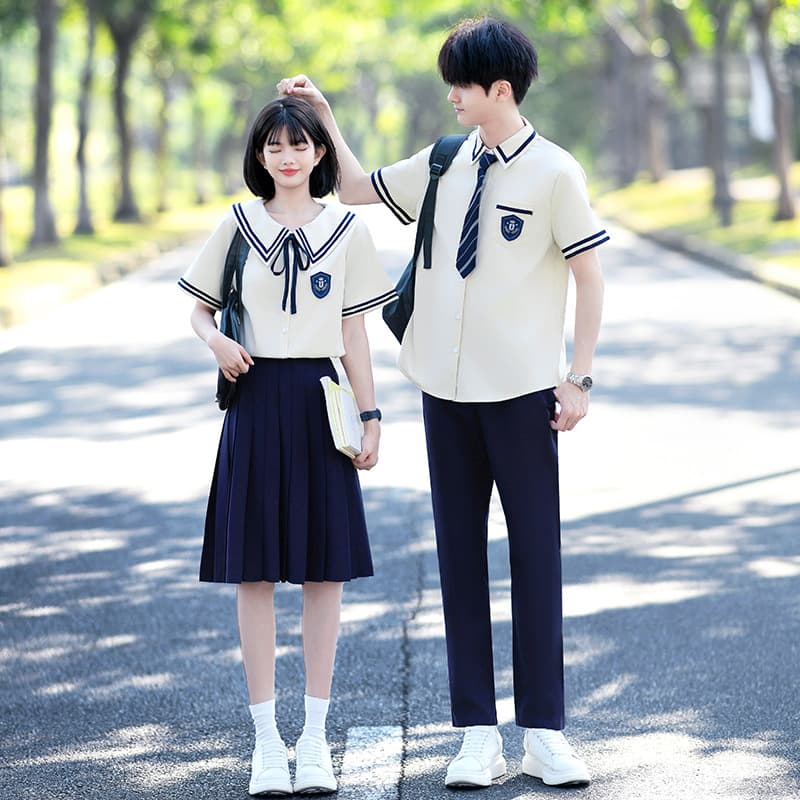 Summer School Uniform Set for Elementary, Middle, and High School Graduation and Sports Day, Korean Style