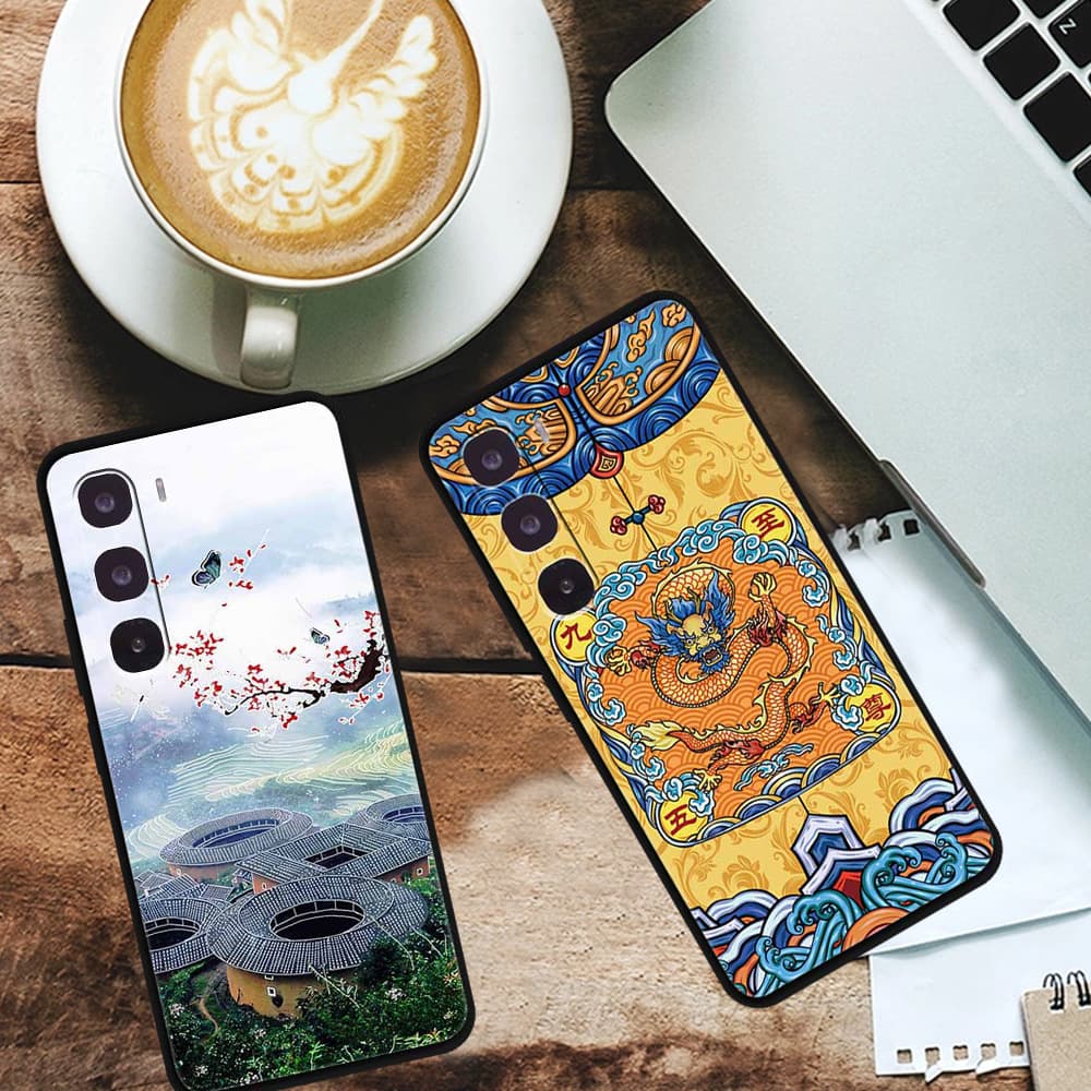 Suitable for Infinix Hot 60 Pro Plus mobile phone case textured embossed painting cross-border dropshipping wholesale