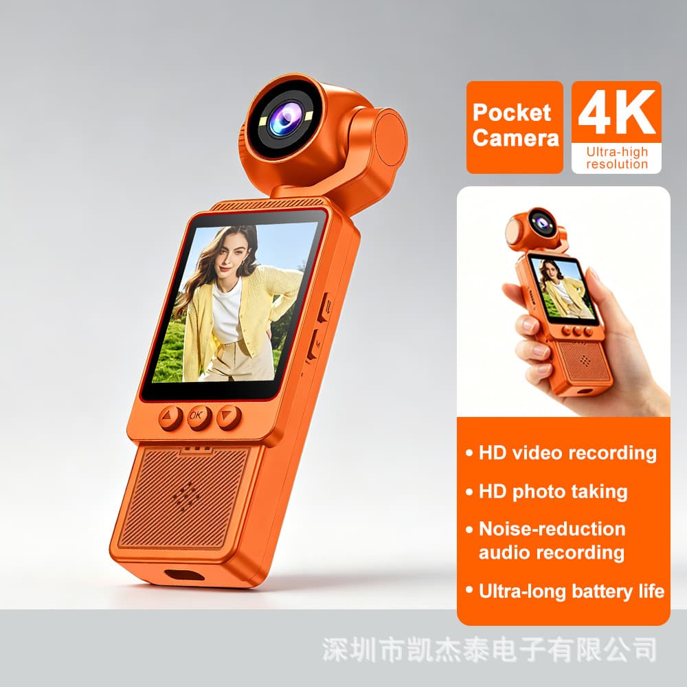 4K 3-Axis Gimbal Stabilizer Handheld Camera Portable Vlog Camera
