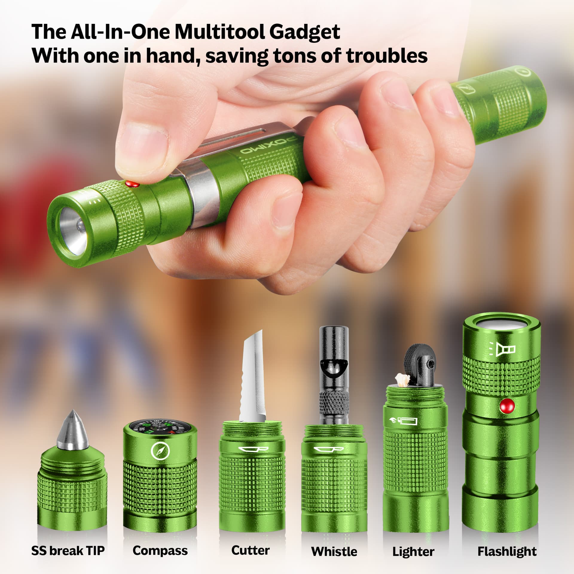 Small flashlight survival tool, new cross-border product, Christmas gift.