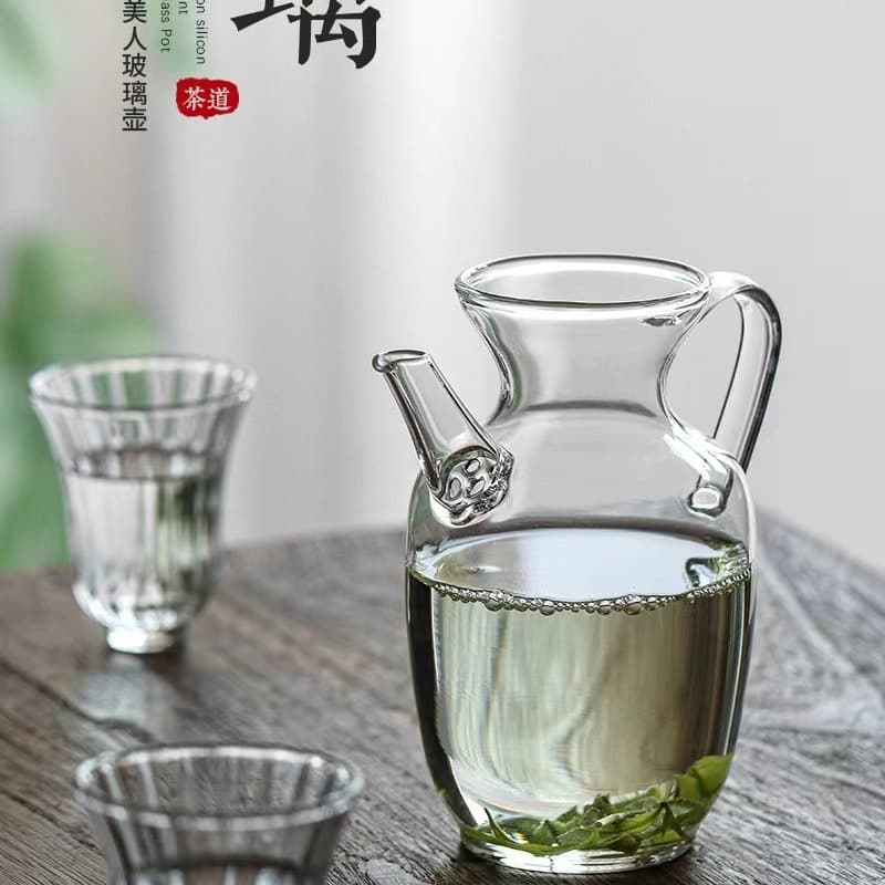 Xiao Qing Gan Green Tea Pot High Borosilicate Glass Teapot Home Use Flower Tea Pot Song-Style Holding Pot Tea-Water Separation