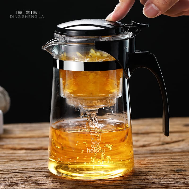 Piao Yi Cup Tea Set Home Tea Cup Filter Teapot High Temperature Resistant Glass Teapot Thickened Teapot Wholesale