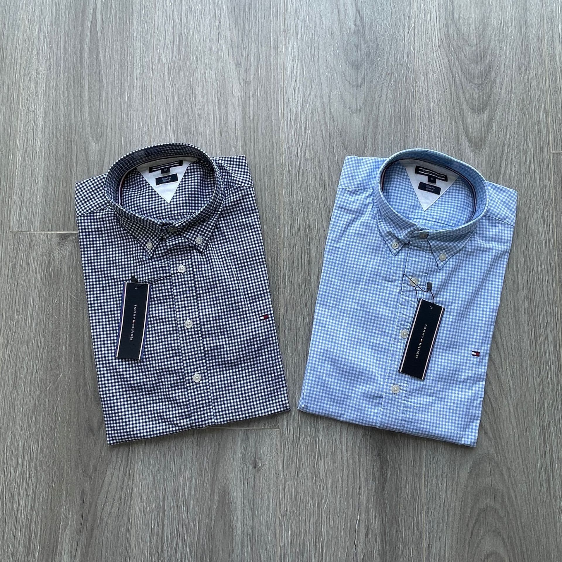 2022 New TOMMY Men's Business Casual Cotton Plaid Long-Sleeve Spring Shirt