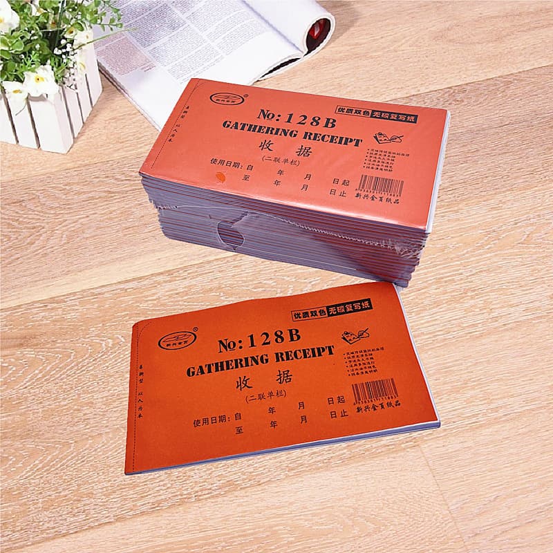 Duplicate receipts 2-part single-column multi-column ticket receipts 48K carbonless copy company documents factory direct supply