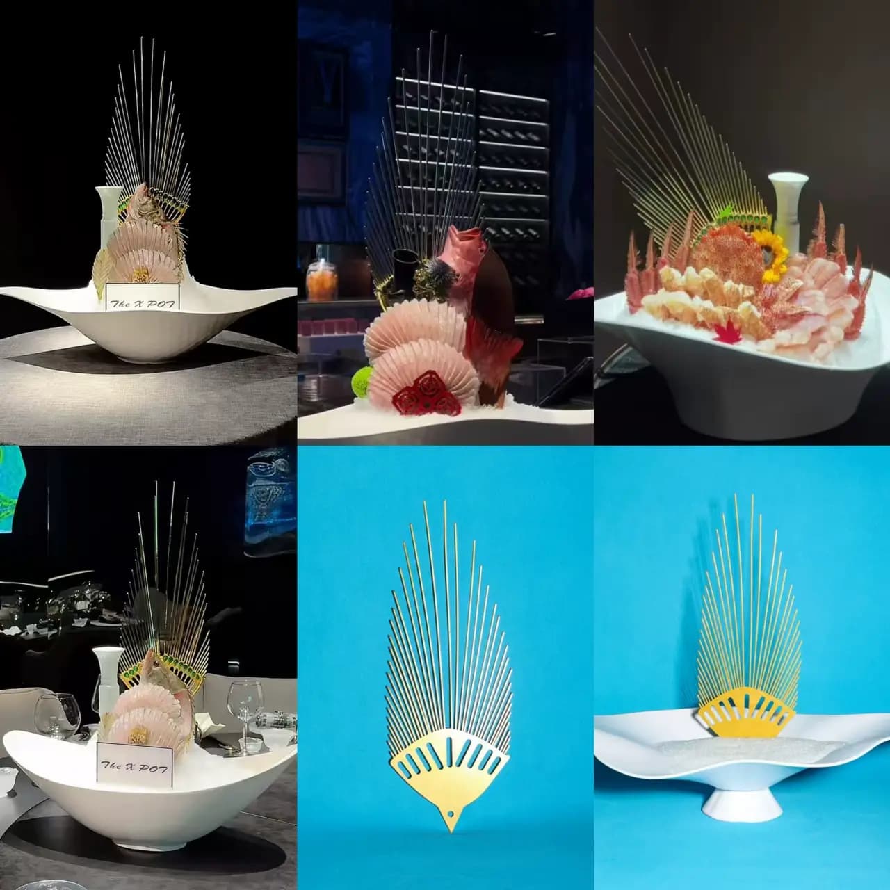 Seafood Platter Decoration Hotel Dish Cold Dish Japanese Style Accent Small Ornament Creative Sashimi Plating Decoration