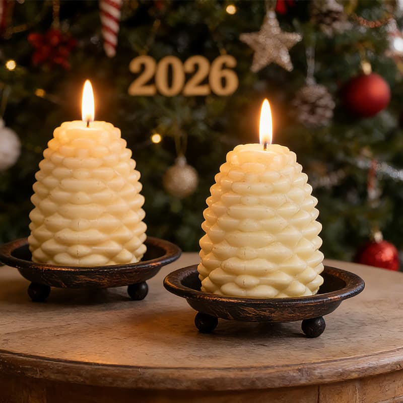 2026 American Style Black Gold Round Candle Tray Iron Candle Holder Base Candle Plate Christmas Gift