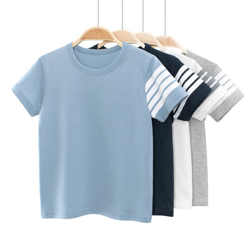 27kids brand children's clothing boys short-sleeved T-shirt baby clothes 2025 summer children's clothing one piece drop shipping