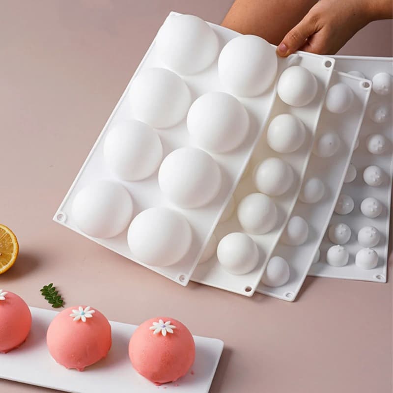 Amazon's best-selling 8-piece high round ball cake mold, 15-piece mousse silicone mold, 35-piece round ice tray chocolate mold