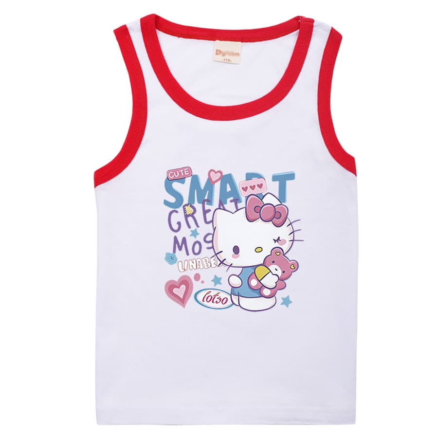 Hello KT Girls' Clothing Foreign Trade Cartoon Printed Children's Clothing Cross-border Dropshipping 9122