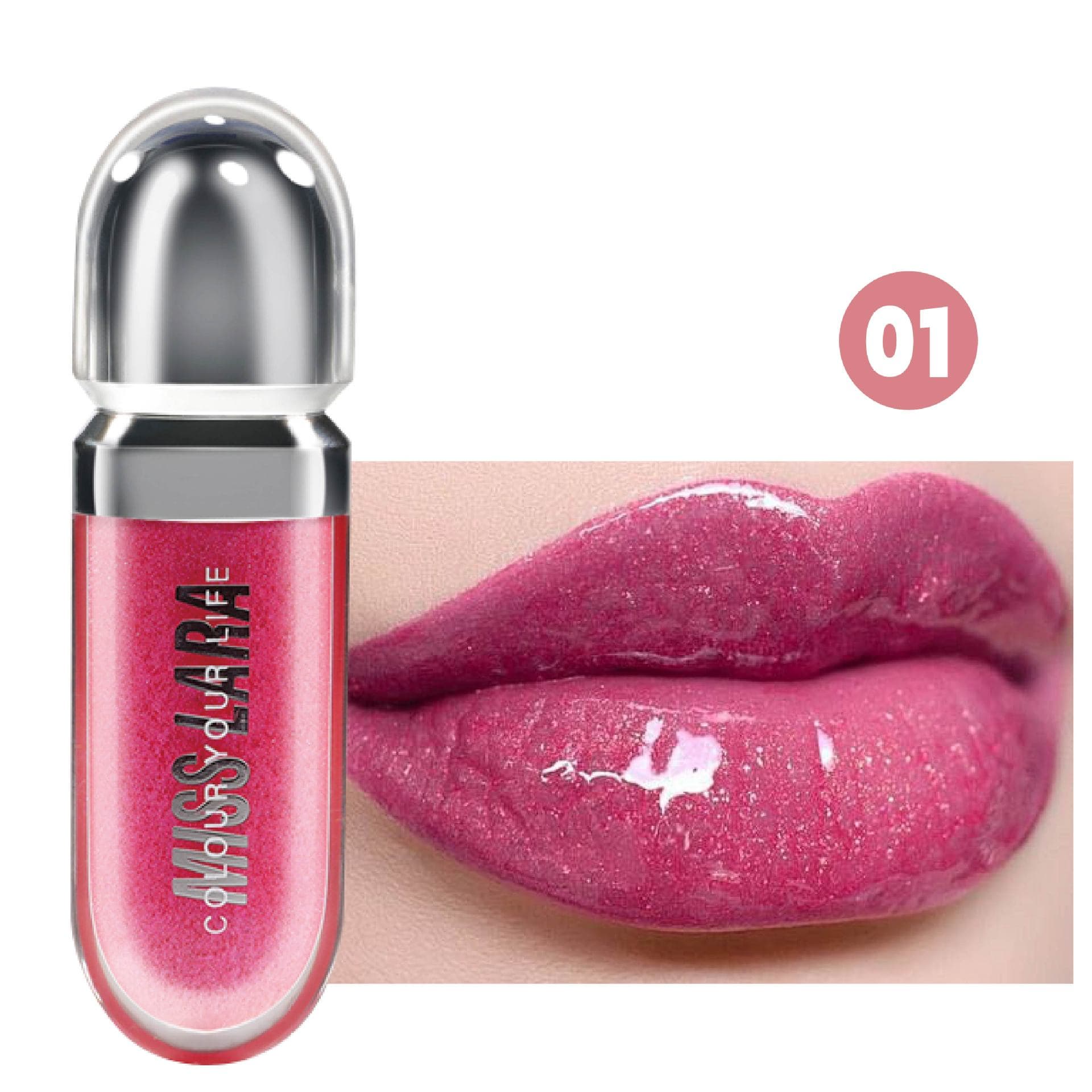 Miss Lara Cross-border Lip Gloss with Diamond Shimmer, Mirror Waterlight Finish, Moisturizing and Nourishing, Fine Sparkle Plumping Lip Gloss