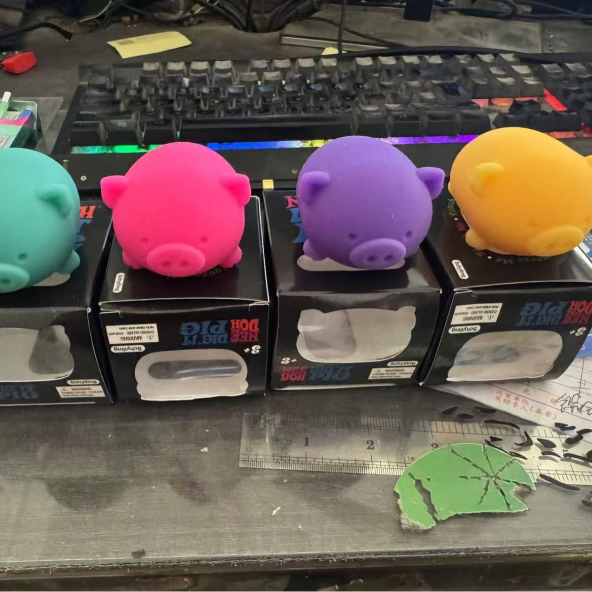Cross-border new product Cartoon Piggy Squeeze Sensory Fidget Toy Fingertip Stress Reduction Creative Toy