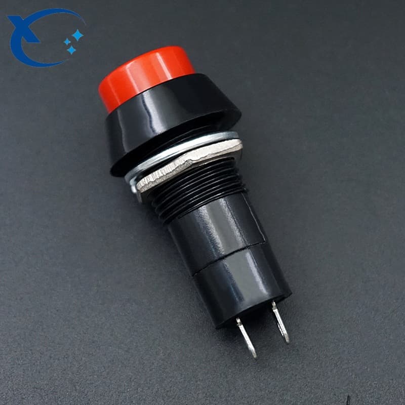 2-pin Red Green Round Self-locking Mounting Hole 12MM Momentary Push Button Switch PBS-11A/11B