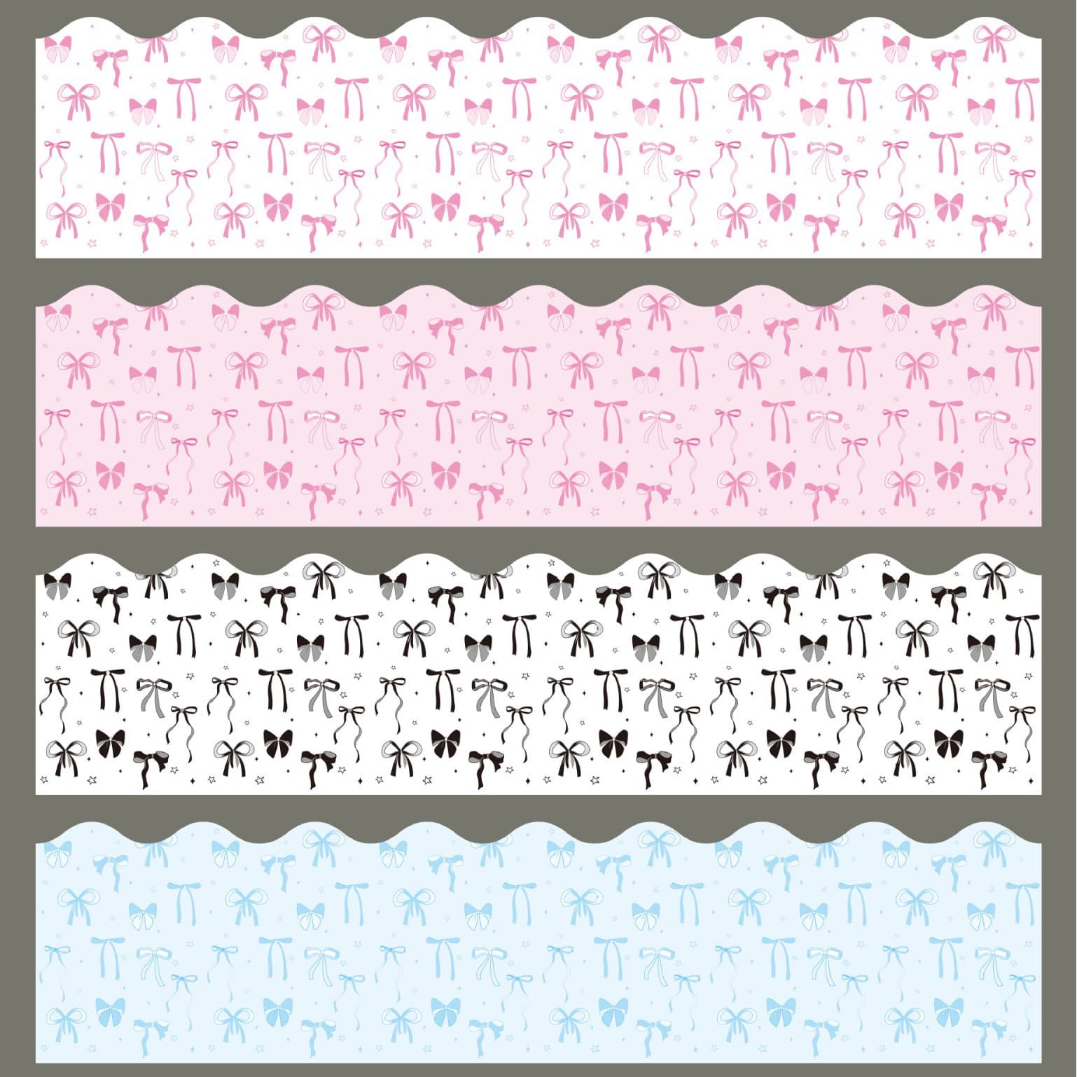 Birthday border stickers bulletin board border stickers bow border paper