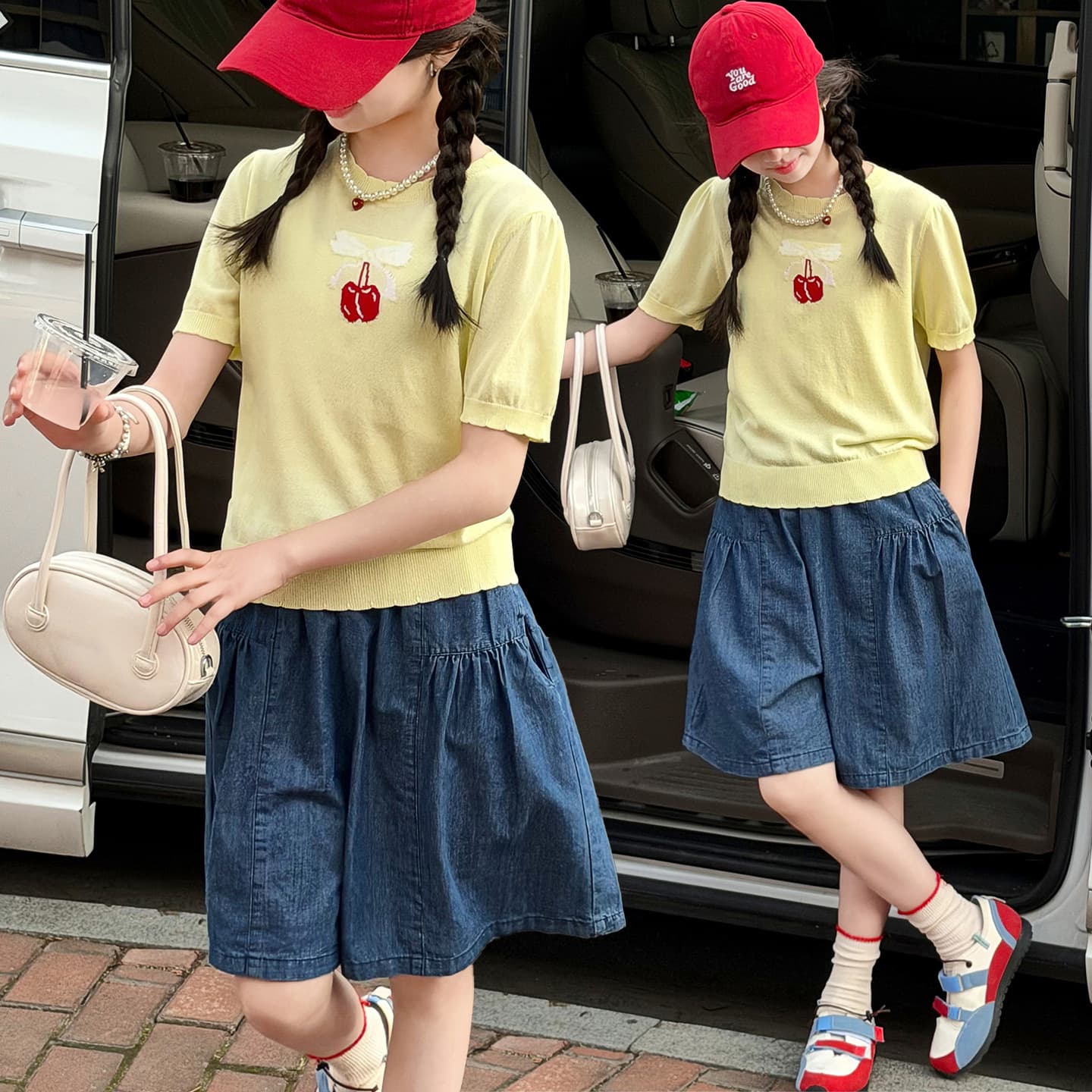 Girls Summer Short Sleeve Ice Silk T-Shirt 2026 New Children Thin Mid-Large Kids Summer Knit Base Top