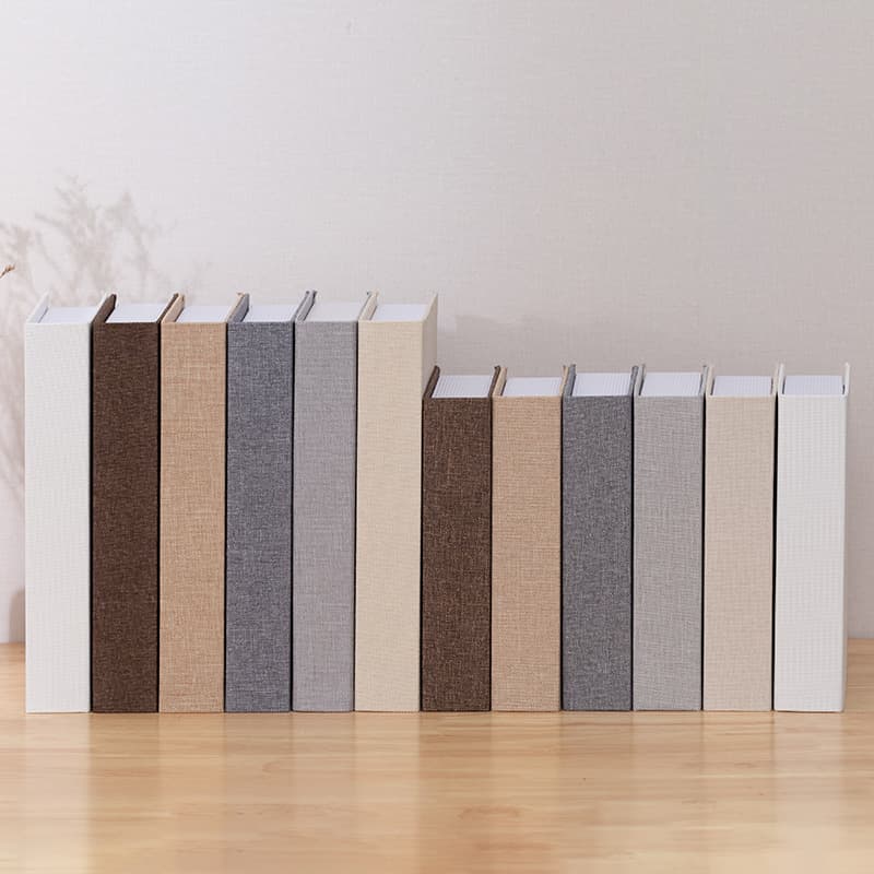 Solid Color Linen Fabric Fake Books Decorative Items Book Model For Showroom Props Office Cabinet Simulation Book Ornaments