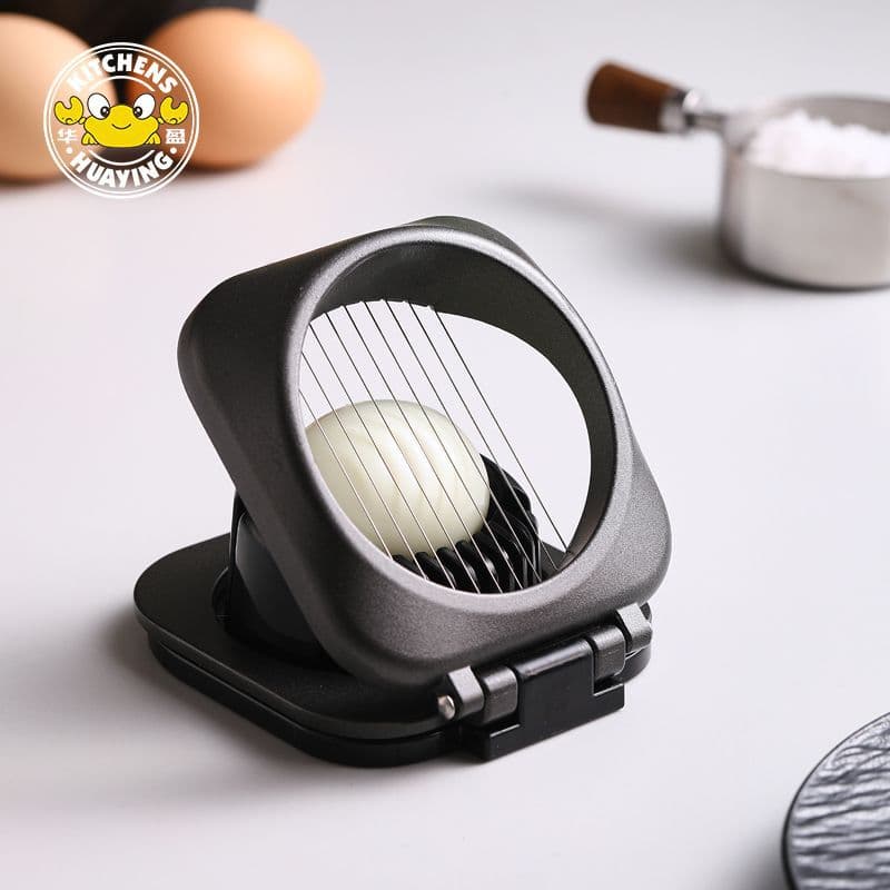 New Aluminum Alloy Egg Slicer, Cross-border Tool for Eggs, Salads, and 304 Stainless Steel Kiwi/Strawberry Divider