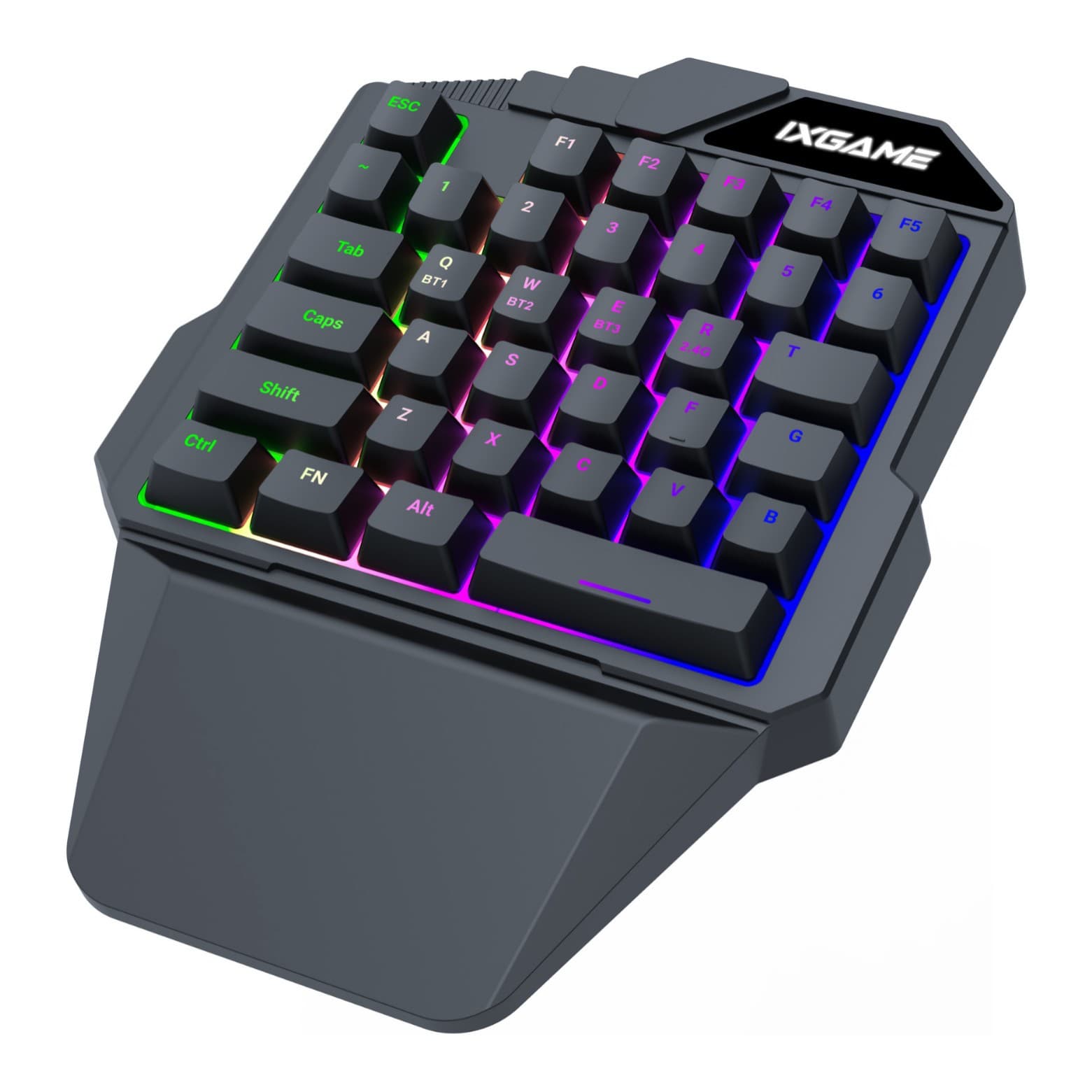 2.4G Wireless One-Handed Gaming Keyboard Compatible with PS4/5/Xbox/Switch Keyboard and Mouse Converter