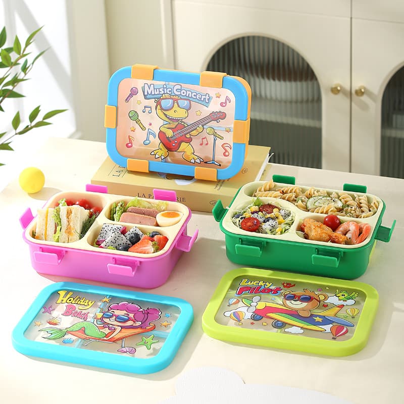 Student Multi-Compartment Lunch Box, Dormitory Meal Container, Large Capacity Plastic Bento Box