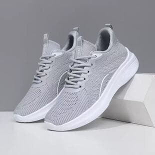 Soft Sole Lightweight Walking Shoes 2025 Spring Summer New Running Breathable Flyknit Casual Shoes Women's Sports Shoes Travel Shoes