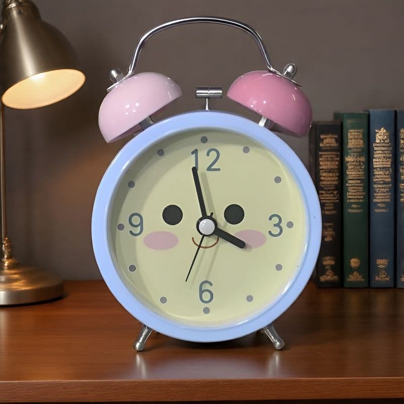 Bedroom bedside desktop electronic clock for male and female students with binaural ringing mute luminous desktop pointer alarm clock 6803