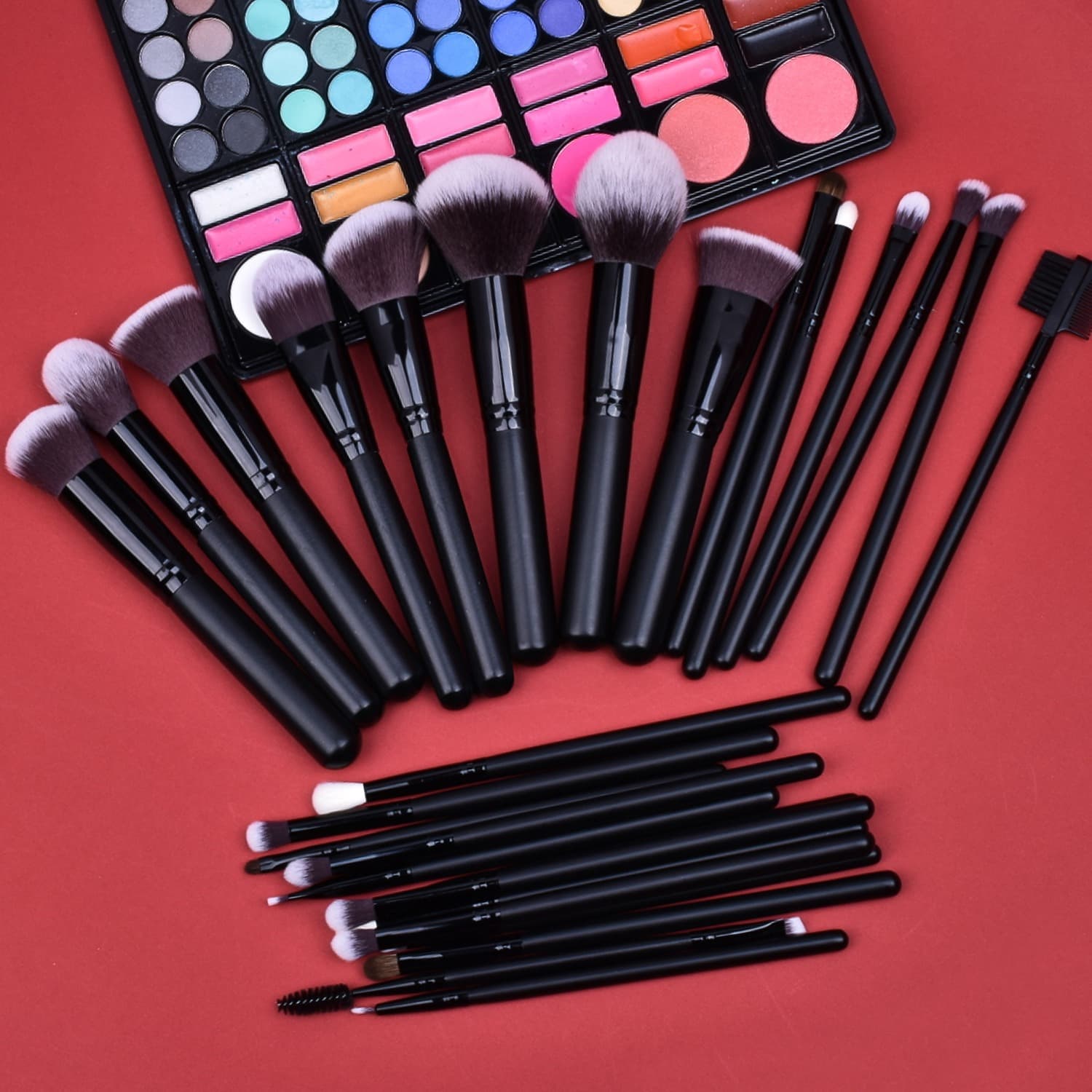 Cross-Border Set of 27/12/15 Black Makeup Brushes, Complete Set of Eyeshadow Brushes, Detail Brushes, Beauty Tools
