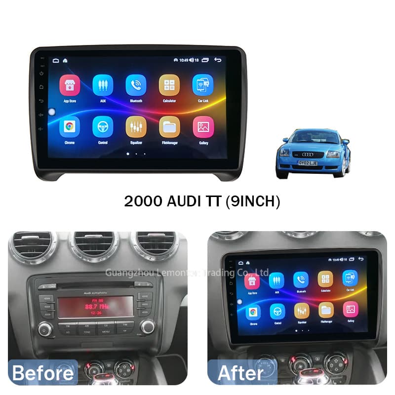 Suitable for 2000 Audi TT Android Navigation Variety Set Frame Central Control Navigation Frame Modification Large Screen Frame Panel