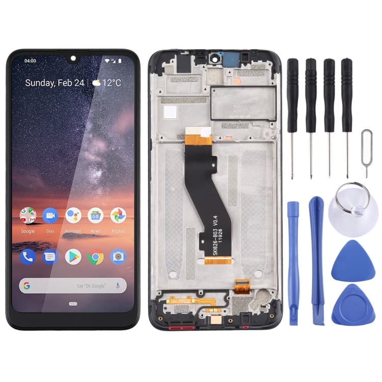 For Nokia 3.2 TFT LCD Touch Screen Assembly with Frame (Color: Black)