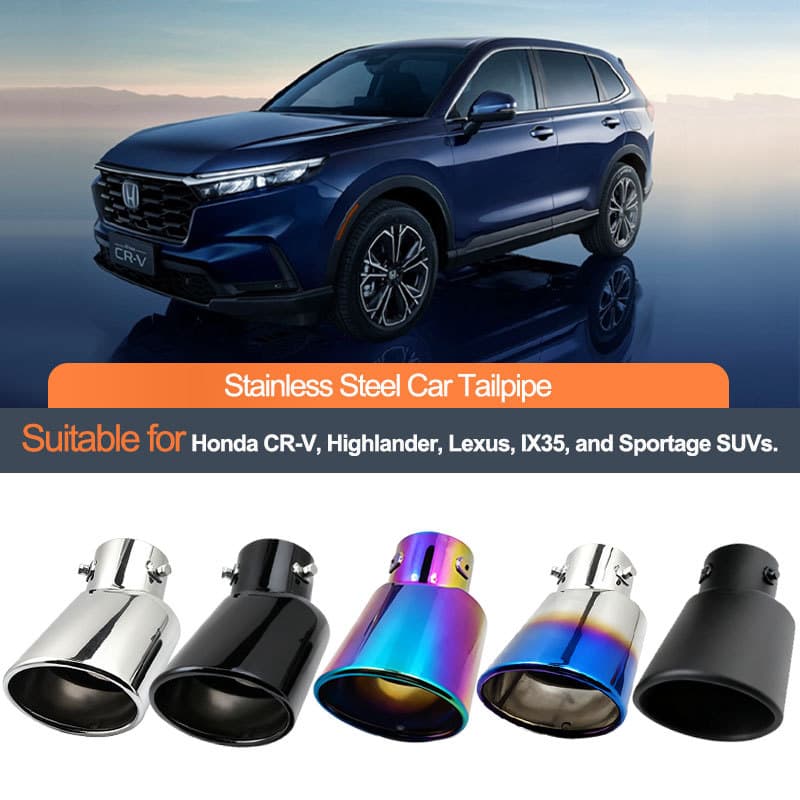 Adjustable Stainless Steel Car Exhaust Tailpipe for Highlander IX35 Range Rover CRV Sportage Lexus SUV Tiggo