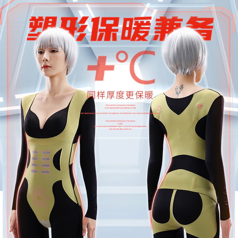 Long Sleeve Live Streaming Body Sculpting Shapewear, One-Piece Backless, Tummy Control, Hip Lifting, Corset Body Shaper