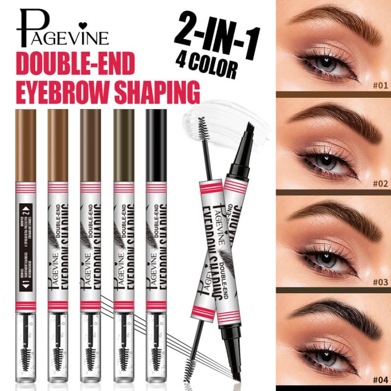 PAGE VINE cross-border popular four-claw eyebrow pencil waterproof and sweat-resistant natural split ends wild eyebrow transparent eyebrow gel