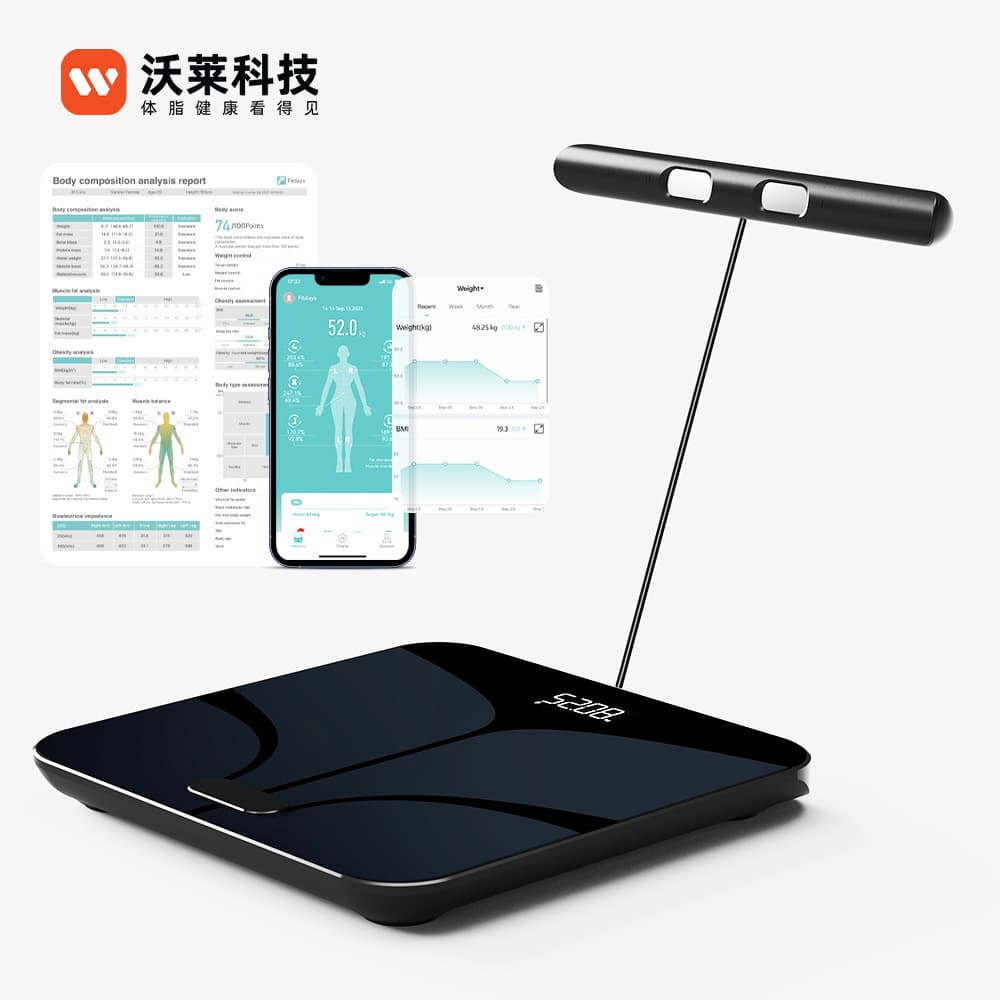 Cross-border New Professional Eight-electrode Body Fat Scale with Independent Station Smart App, Dual-frequency Precision Electronic Scale