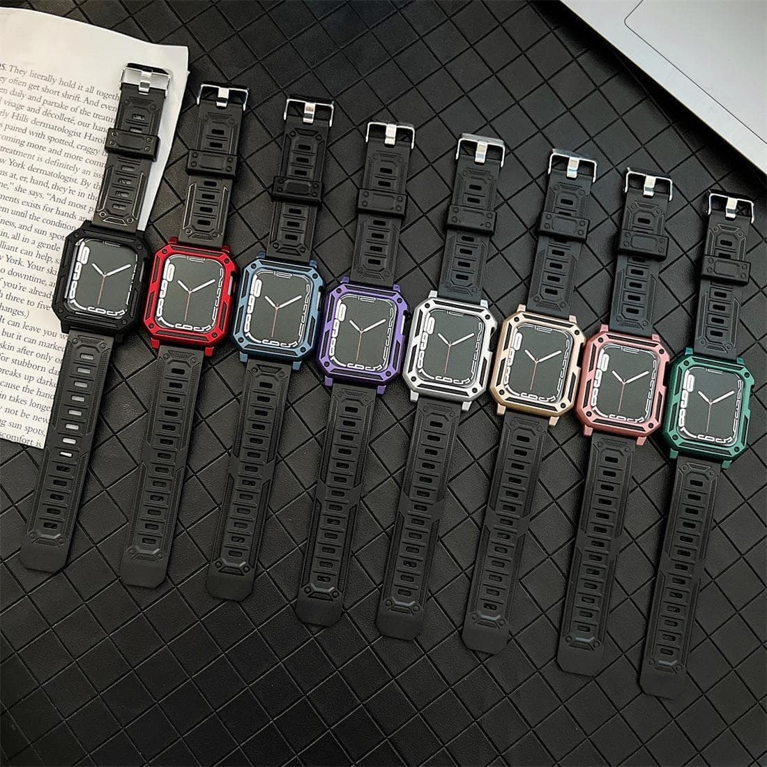 Suitable for Apple 9 10 S11 military anti-fall integrated watch strap iWatch Ultra 49 military modified wristband
