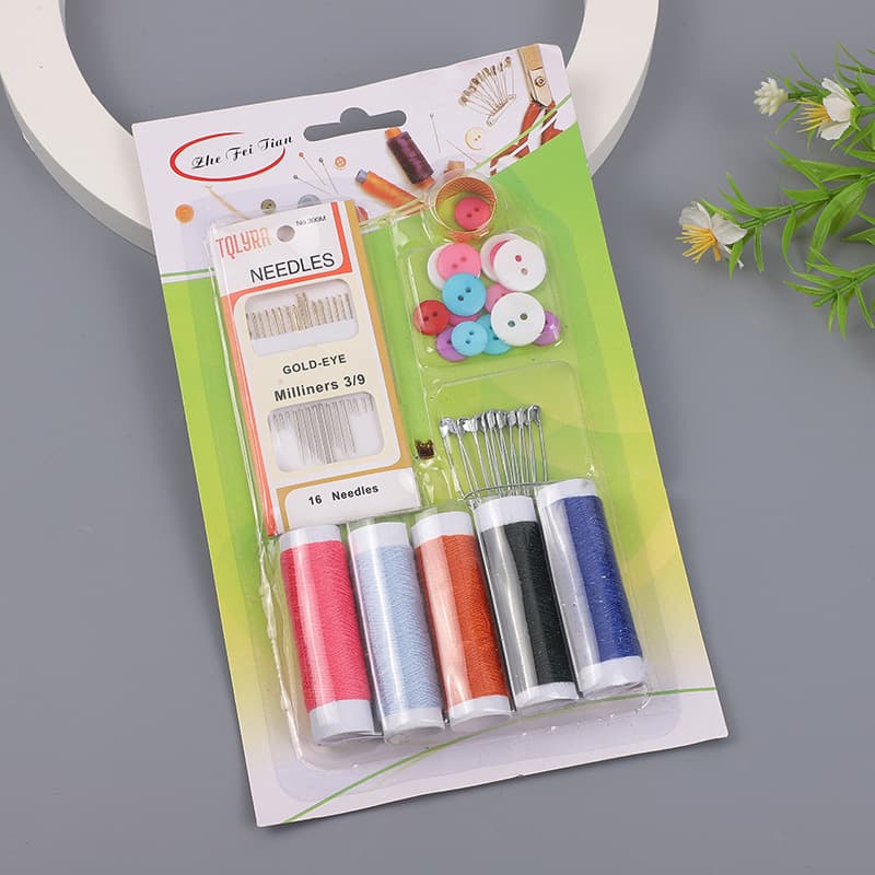 Sewing Kit with Pins, Buttons, Sewing Needles, Thimble, Needle and Thread Box, Sewing Kit Set, Household Mending Treasure Box Storage