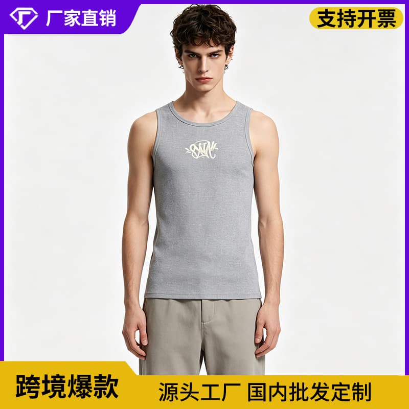 Cross-border 2026 Summer New American Streetwear SYNA WORLD Print High Street Loose Sleeveless Tank Top for Men and Women