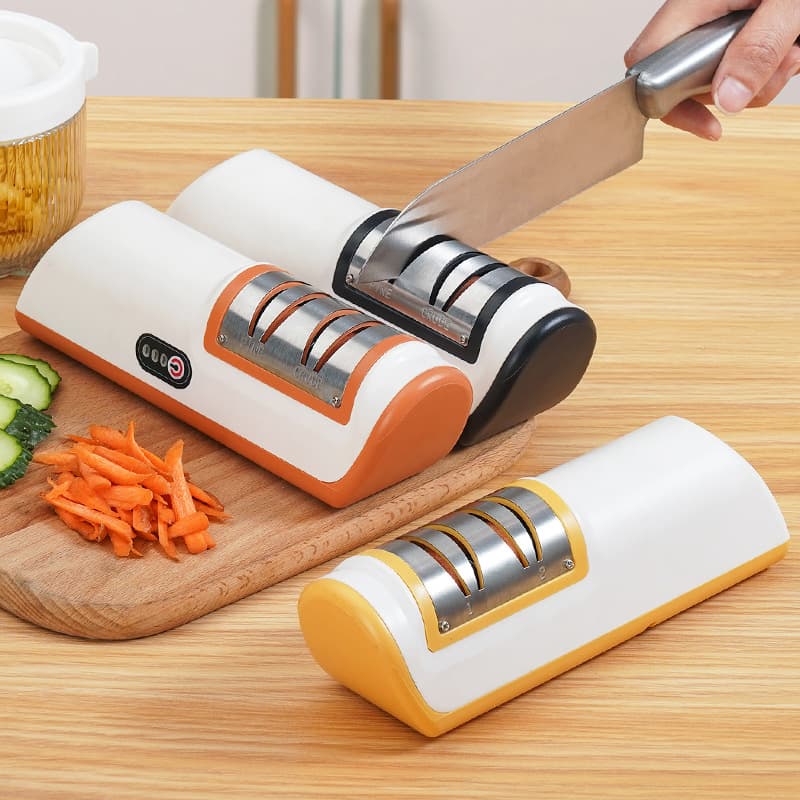 Factory Wholesale Electric Knife Sharpener - Rechargeable Small Fast Sharpening Machine for Kitchen Use
