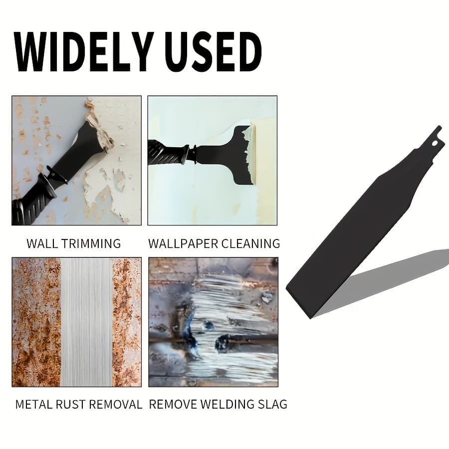 Saber saw blade, reciprocating multi-function wall metal rust removal, cement floor scraping, weld slag cleaning, and other cleaning tasks