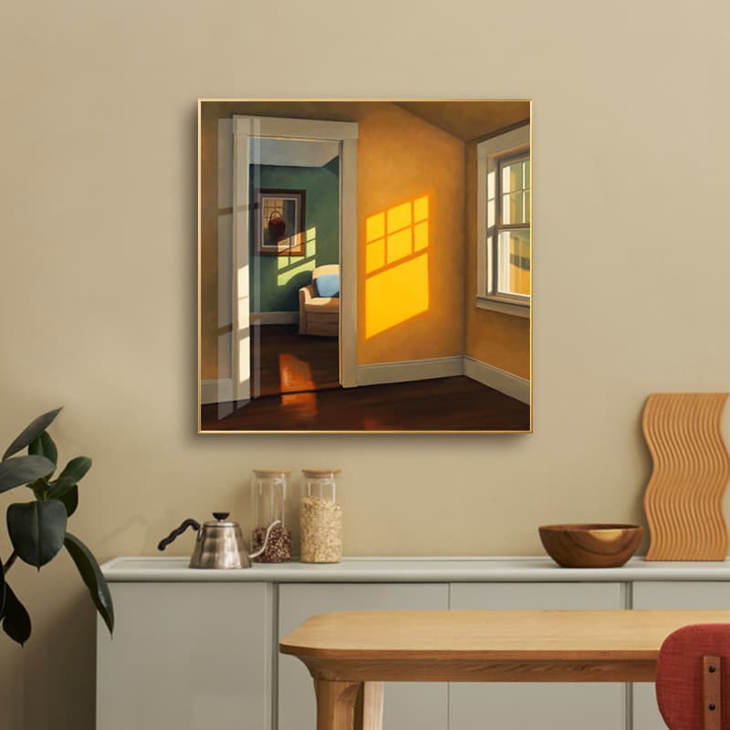 Modern Simple Retro Window Nostalgic Living Room Decoration Painting Niche Art Restaurant Bedroom Hanging Painting Study Wall Painting
