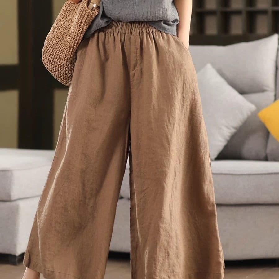New Casual Pants Women 2025 Loose Slimming Summer Versatile Draped Fashion Retro Nine-tenths Wide-leg Pants Women