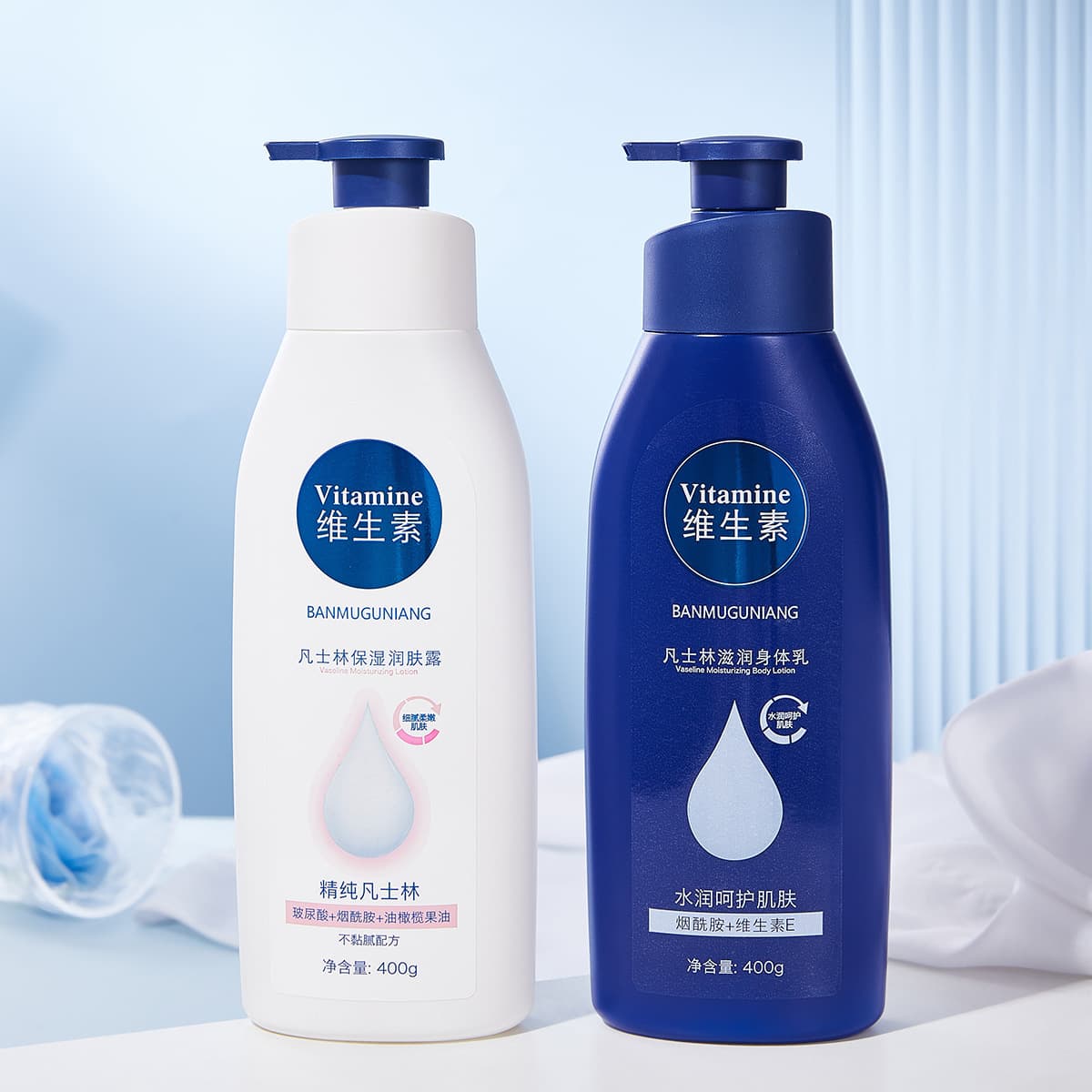 Vaseline Intensive Care Deep Moisture Body Lotion 400g Moisturizing Nourishing Whitening Body Cream In Stock