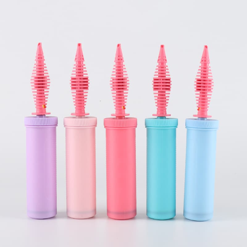 Manufacturer Wholesale of Balloon Hand-push Inflator Mixed-color Manual Plastic Pump Portable Angled Nozzle Balloon Pump