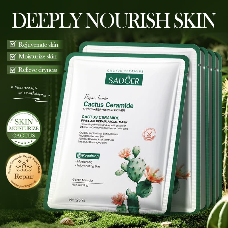 SADOER Cactus Ceramide Emergency Repair Mask Hydrating Facial Mask Cross-border Wholesale