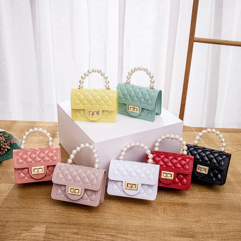 Jelly Bag Wholesale Small Bag 2022 Pearl Mini Bags Chain Bag Kids Bag Mini Handbag Jelly Bag