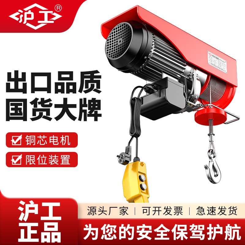 Shanghai Industrial Small Crane Single Speed 220V Lifting Crane Construction Renovation Lift Outdoor Mini Electric Hoist
