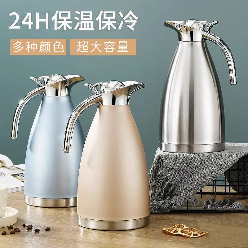 Large Capacity 304 Vacuum Stainless Steel European Style Insulated Water Pot Home Use Warm Water Pot Hot Water Bottle