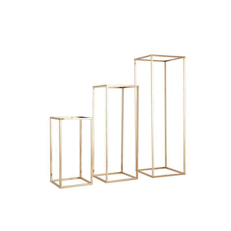 Cross-border E-commerce Dropshipping Wedding Props Scene Decoration Gold Geometric Aisle Guide Festive Supplies Iron Flower Stand