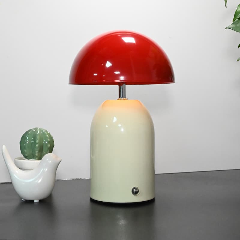 Nordic colorful small mushroom table lamp, living room, high-end atmosphere lamp, bedroom decoration table lamp, bedside lamp, rechargeable night light
