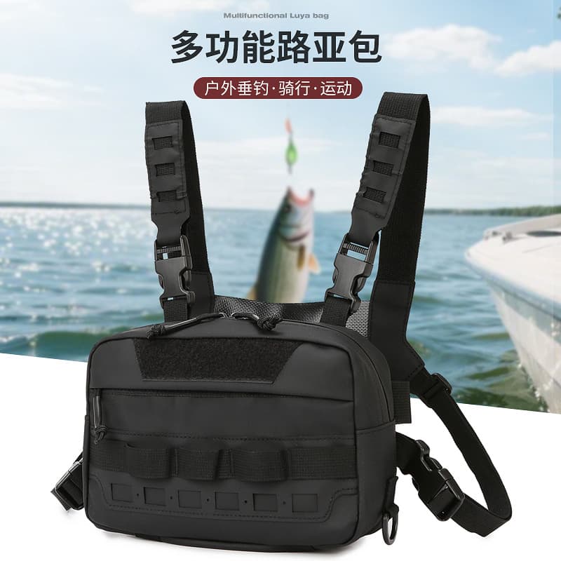 Men's Chest Bag Commute Travel Sports Vest Waist Bag Crossbody Sling Bag Trendy Waterproof Hiking Tactical Pack